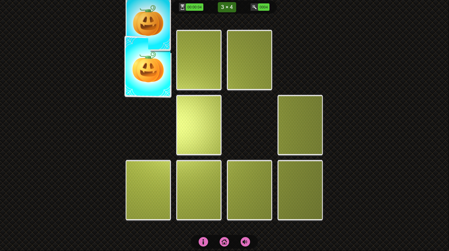 3D Halloween Cards Game Next Level Screenshot.