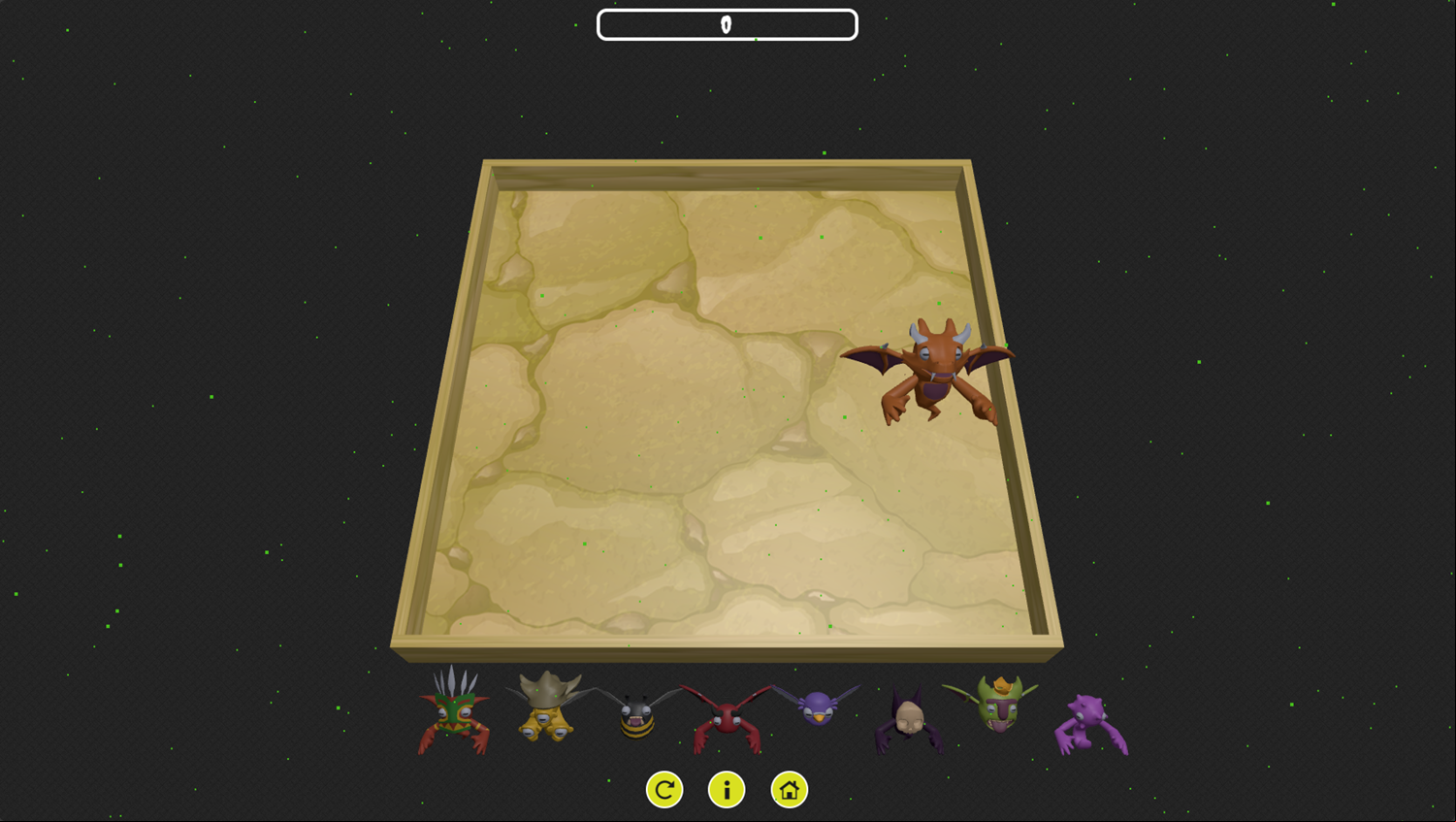 3D Monster Visual Memory Game Play Screenshot.