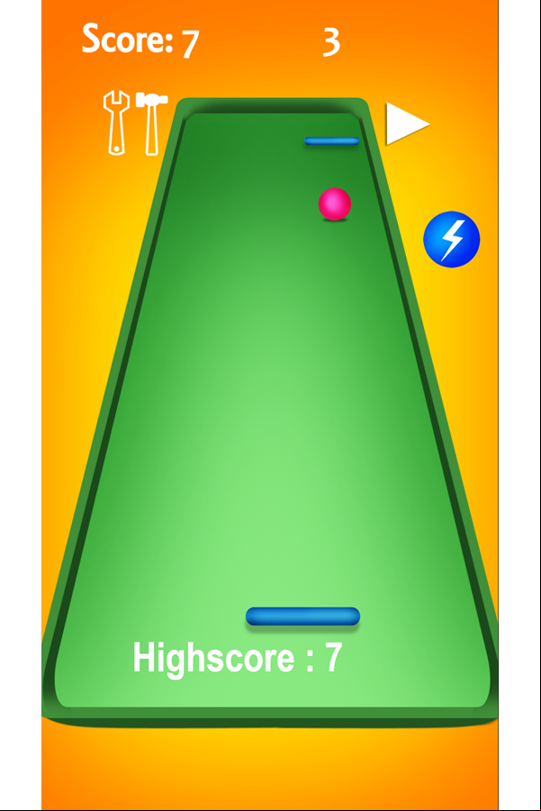 3D Pong Pinball Game Screen Screenshot.