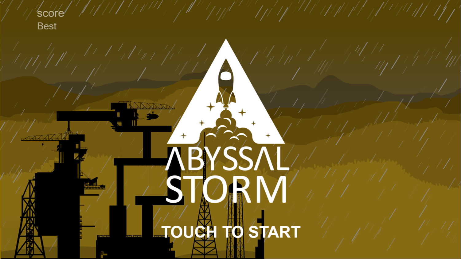 Abyssal Storm Game Welcome Screen Screenshot.