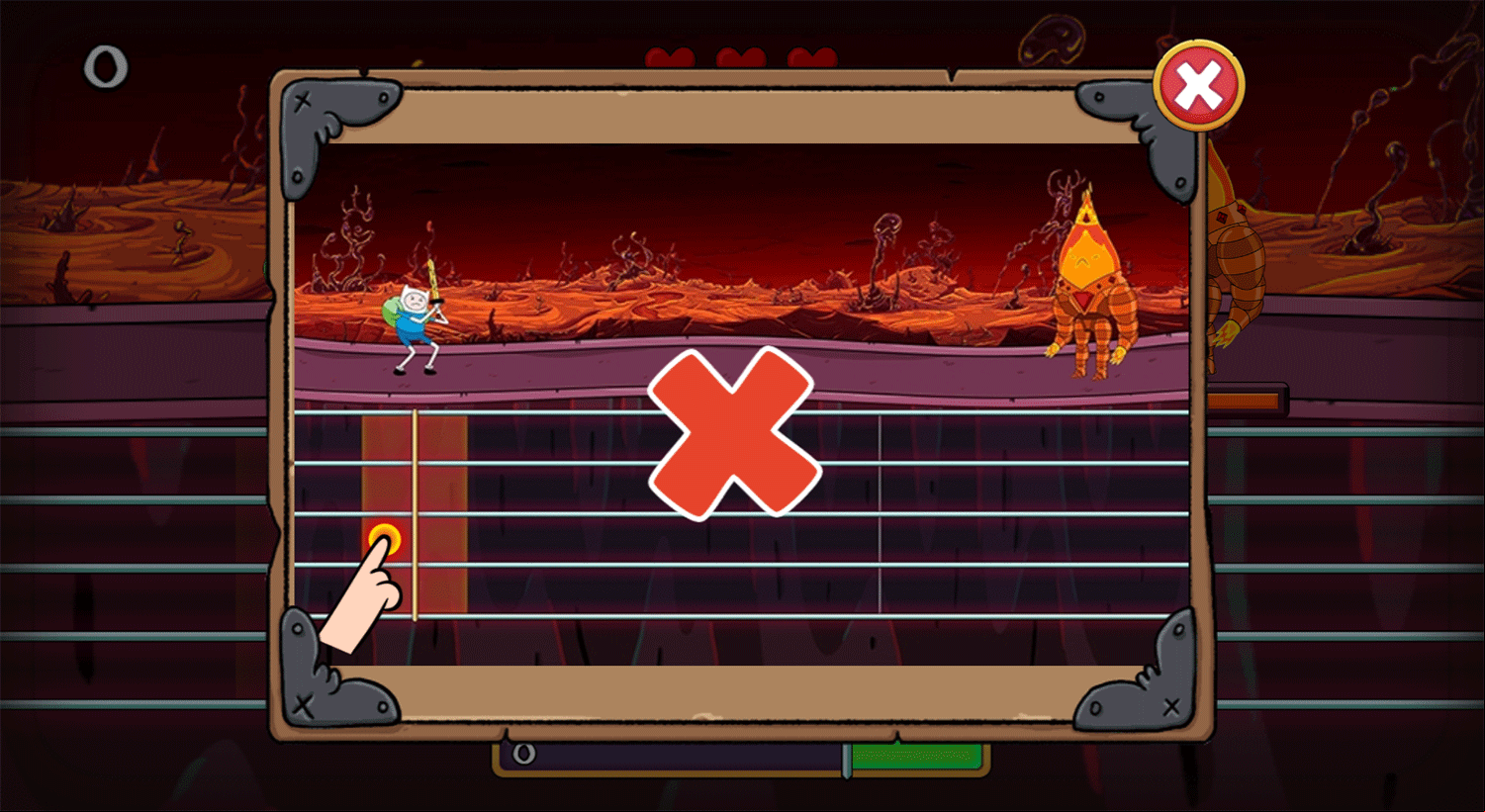 Adventure Time Elemental Game Flame War Instructions Screenshot.