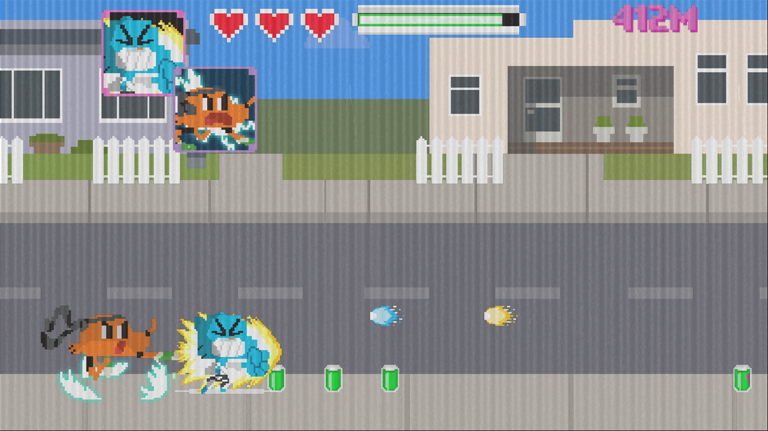 Amazing World of Gumball Suburban Karate Master Game Screenshot.