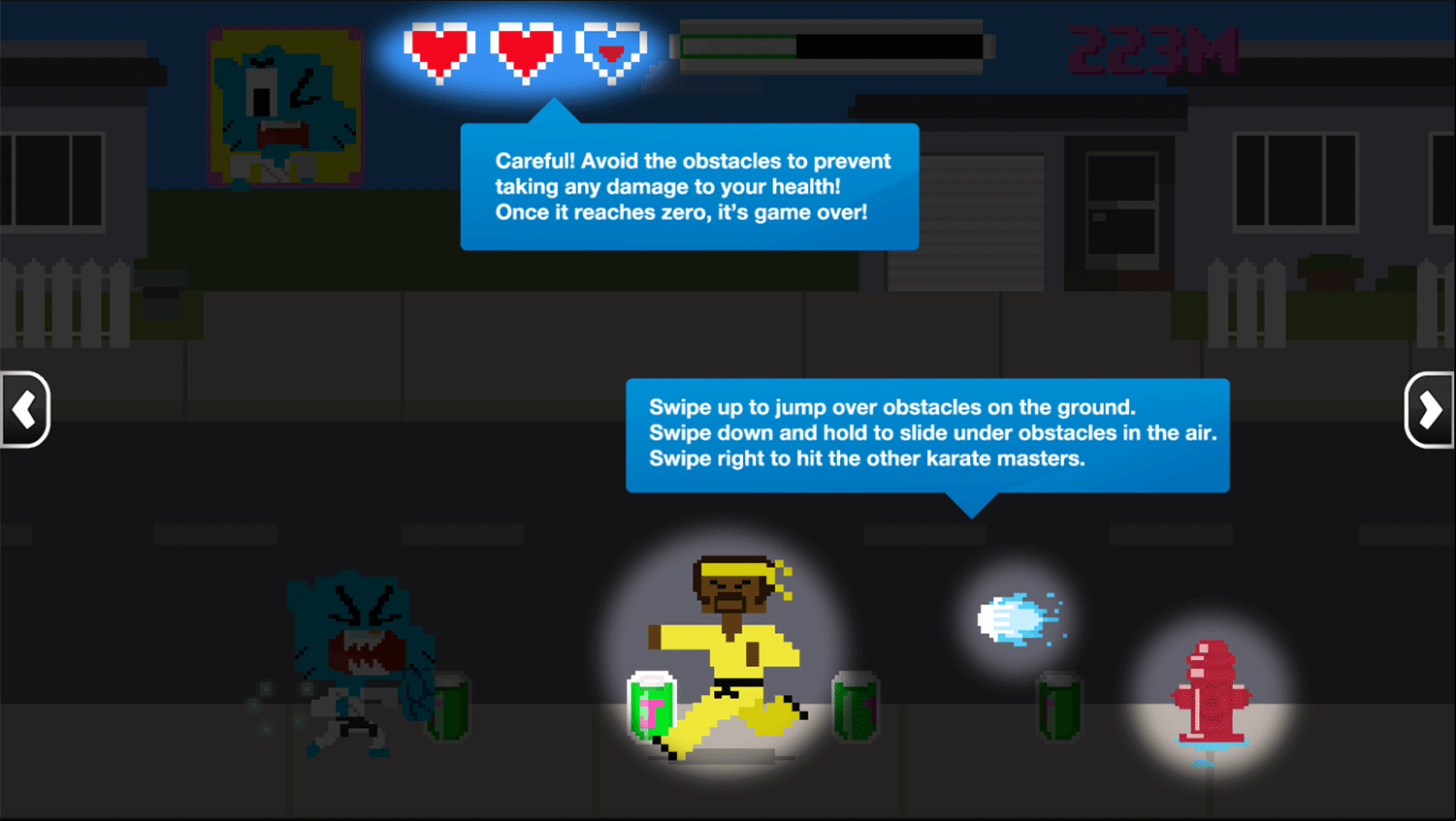 Amazing World of Gumball Suburban Karate Master Game How To Play Screenshot.