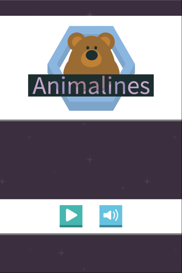 Animalines Game Welcome Screen Screenshot.