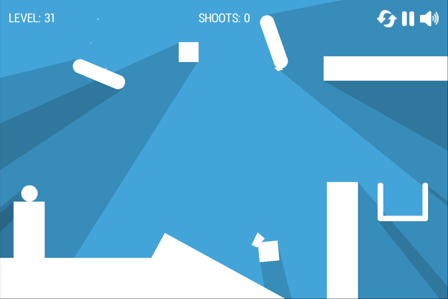 Ball In The Hole Game Level With Spinning and Moving Platforms Screenshot.