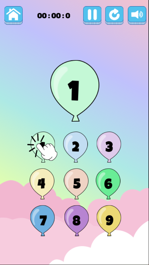 Balloon Pop Game Race Start Screenshot.