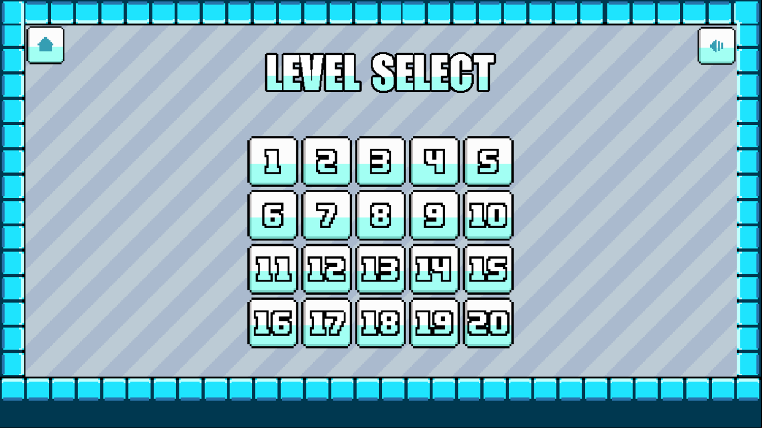 BlockBot Game Level Select Screen Screenshot.