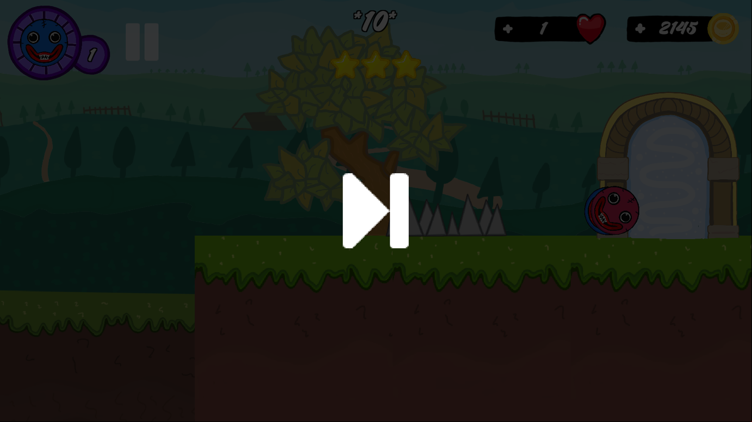 Blue and Red Ball Game Complete Screenshot.