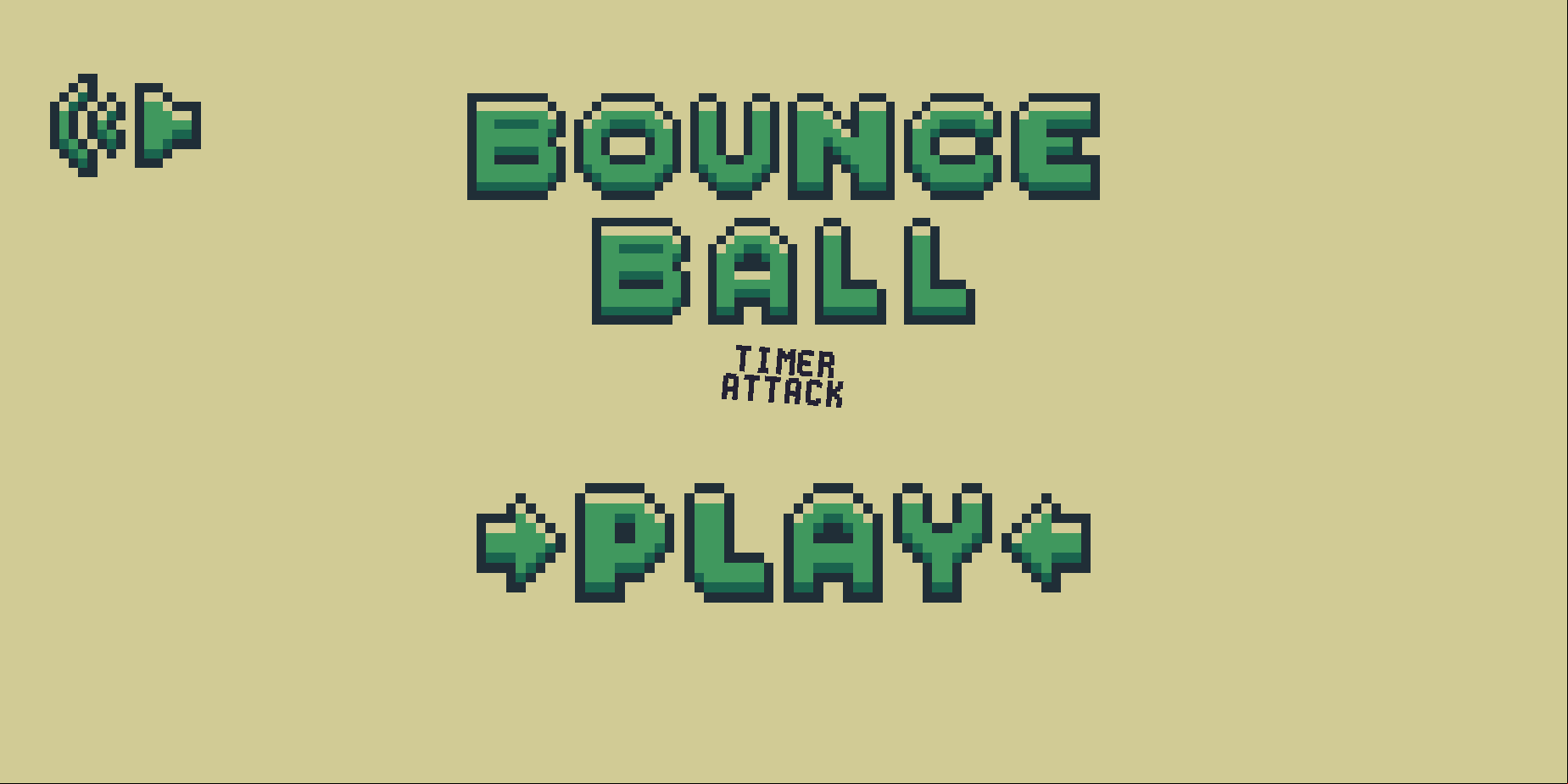 Bounce Ball Timer Attack Game Welcome Screen Screenshot.
