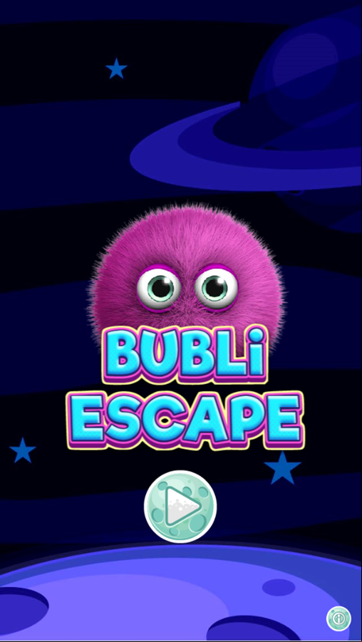 Bubli Escape Game Welcome Screen Screenshot.
