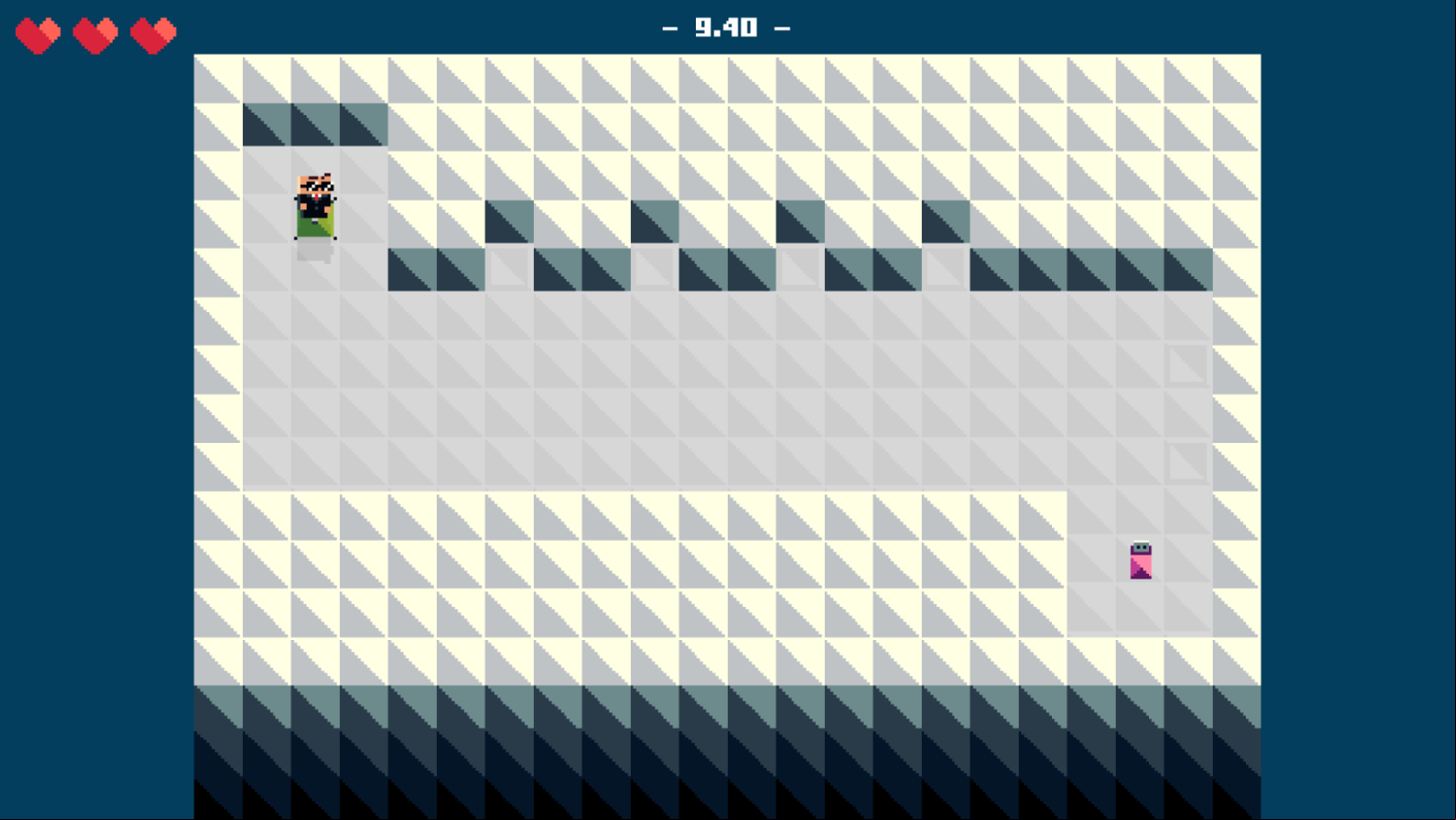 Bullet Hell Game Level Start Screenshot.
