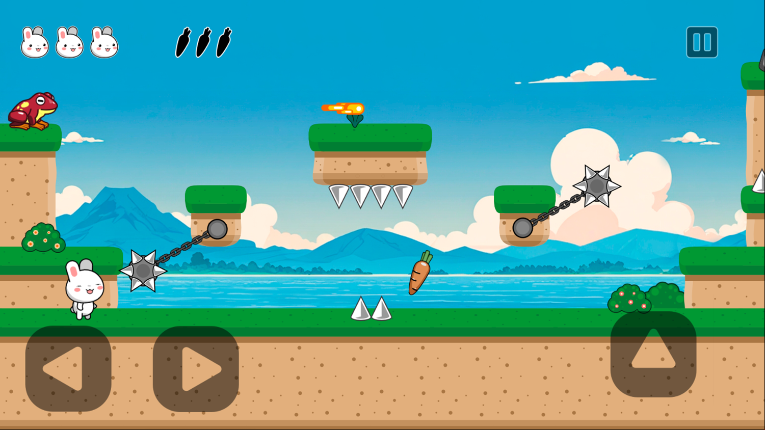Bunny Adventure Game Final Level Screenshot.