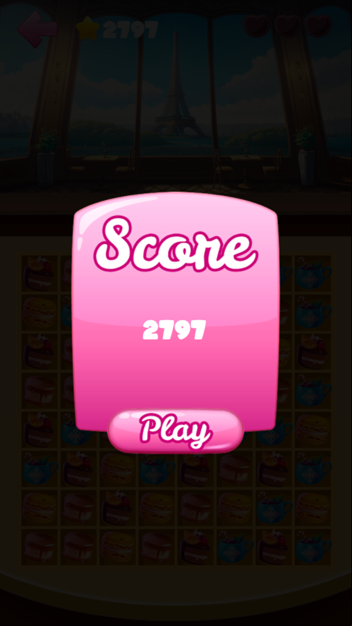 Cake Master Game Score Screenshot.