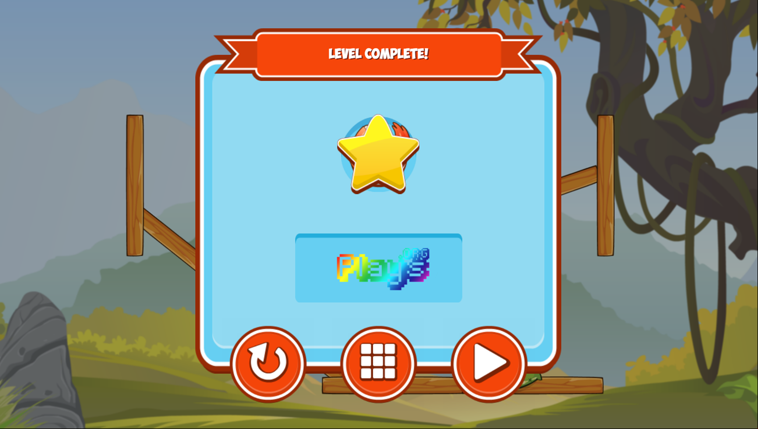 Cat Around the World Japanese Valley Game Level Complete Screenshot.