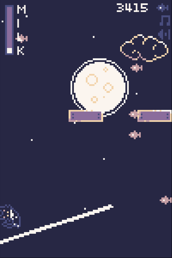 Cat to the Moon Gameplay Screenshot.