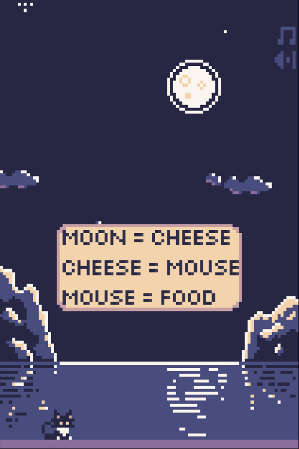 Cat to the Moon Game Welcome Screen Screenshot.