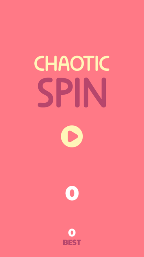 Chaotic Spin Game Welcome Screen Screenshot.