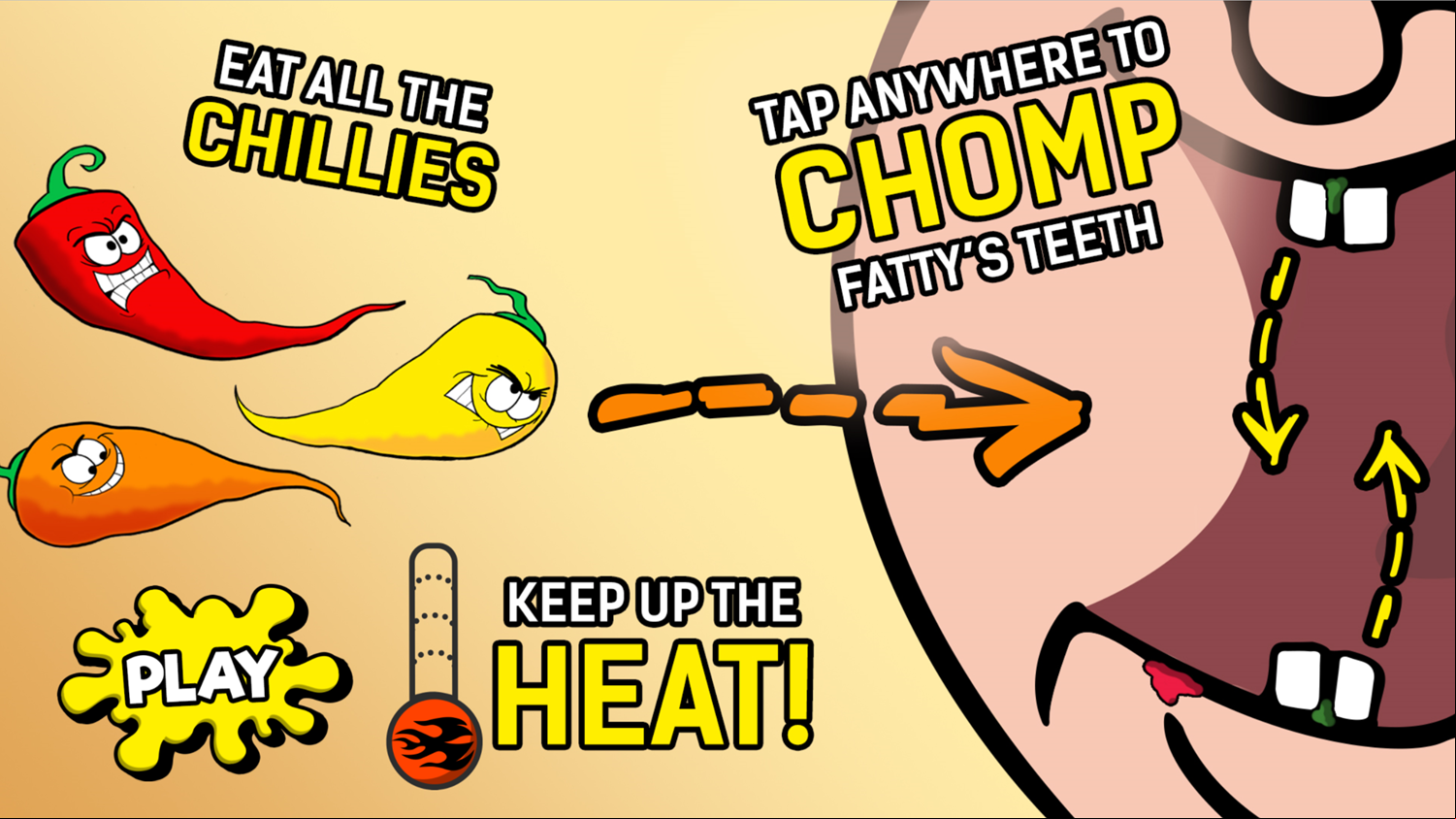 Chilli Chomp Game How to Play Screen Screenshot.