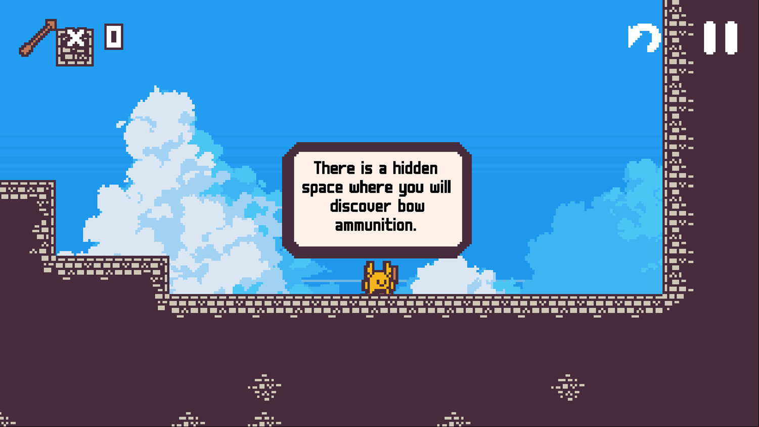 Climbable Arrow Game Hidden Arrows Hint Screen Screenshot.