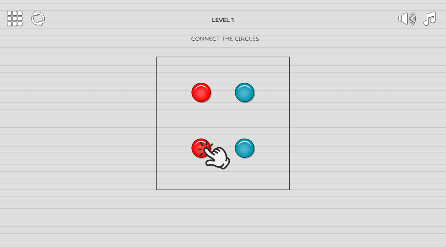 Color Connect Game Level Start Screenshot.