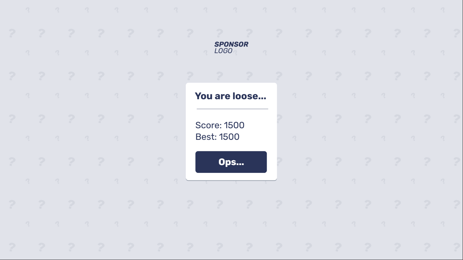 Connection Game Score Screenshot.