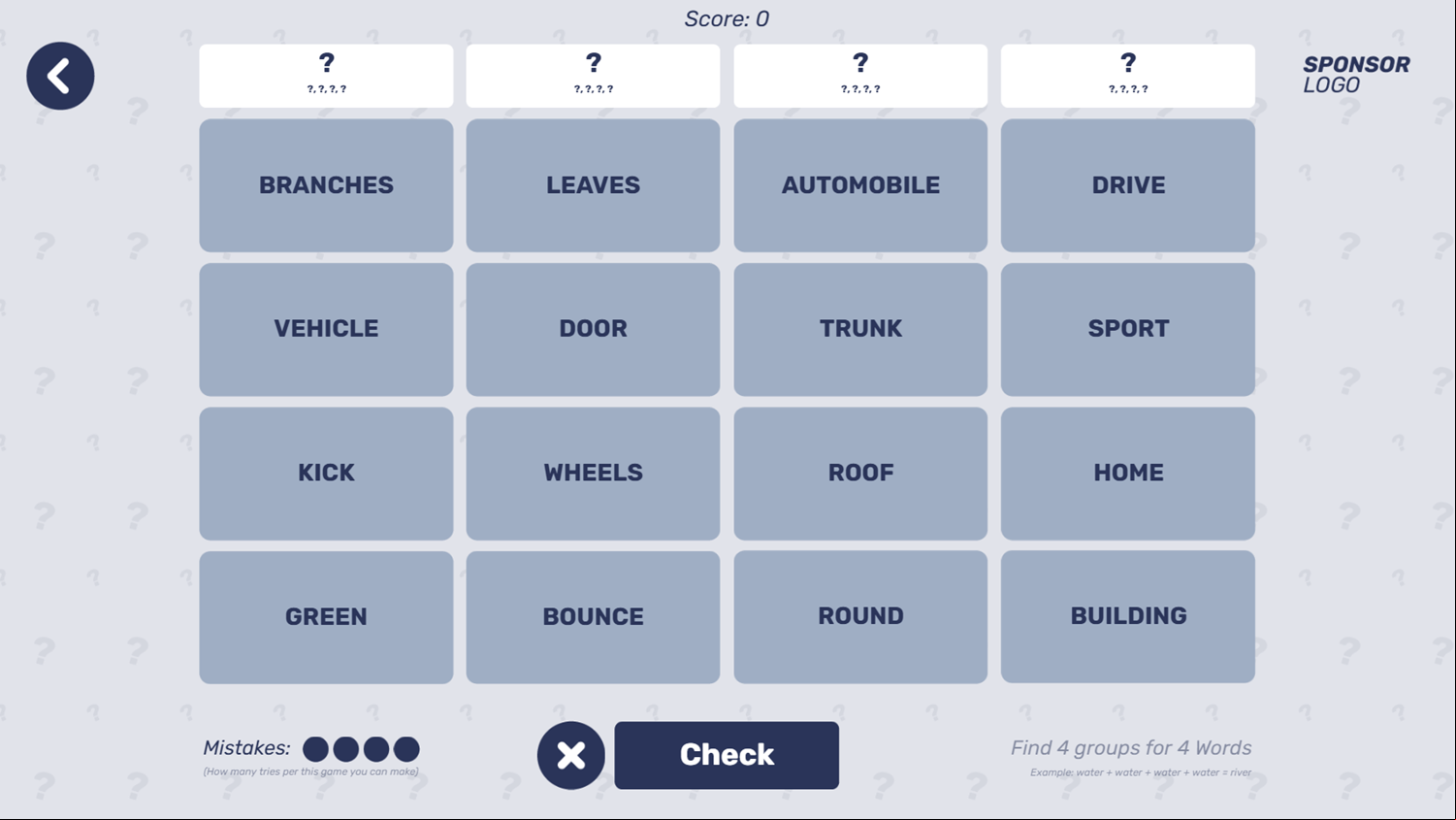 Connection Game Start Screenshot.
