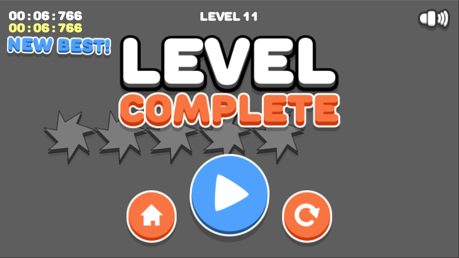 Crazy Drift Game Level Complete Screen Screenshot.