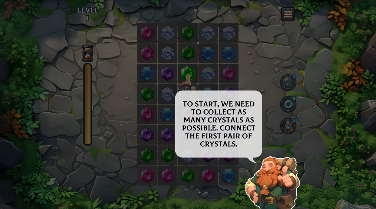Crystal Connect Game How To Play Screenshot.