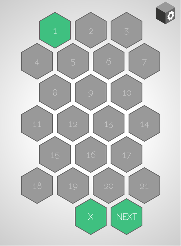 Cube Move Game Level Select Screenshot.