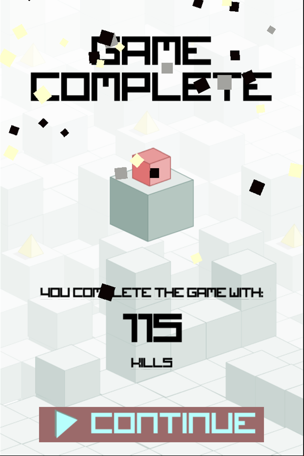 Cube Xtreme Game Complete Screen Screenshot.