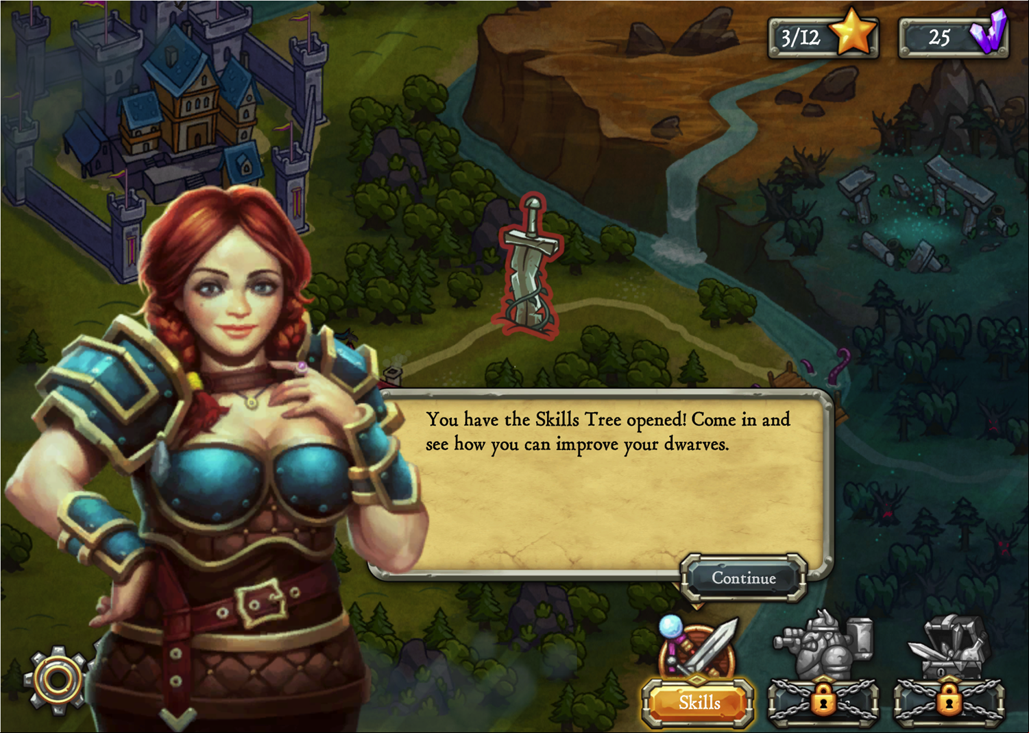 Defentures Game Skills Tree Opened Screenshot.