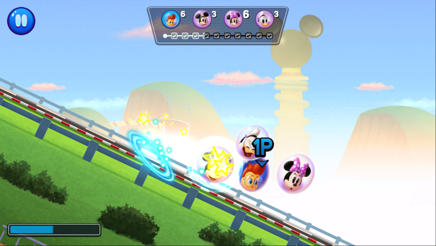 Disney Bounce Game Down Hill Play Screenshot.
