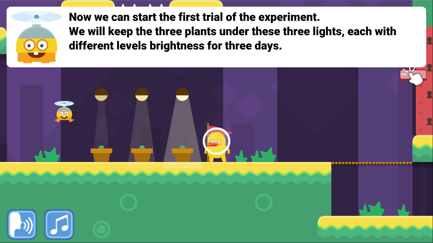 DocDuck Scientific Method Game Beginning Experiment Screenshot.