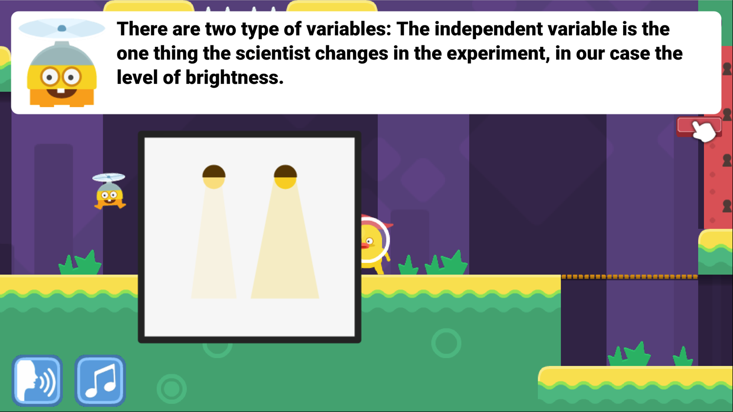 DocDuck Scientific Method Game Independent Variables Screenshot.
