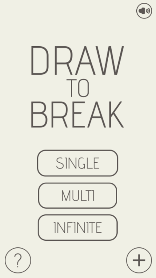 Draw to Break Game Welcome Screen Screenshot.