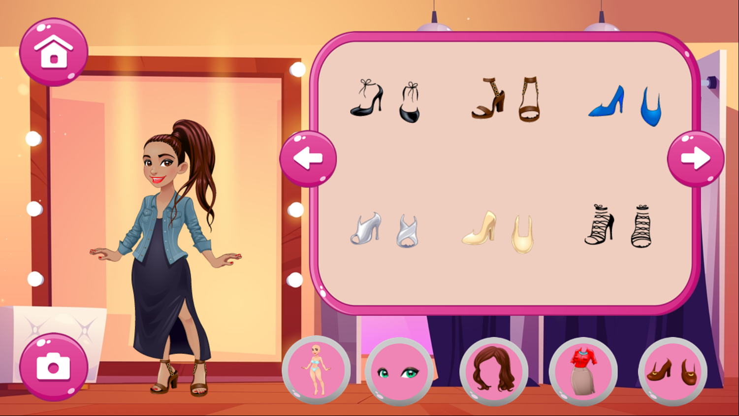 Dress Up Girls Game Play Screenshot.