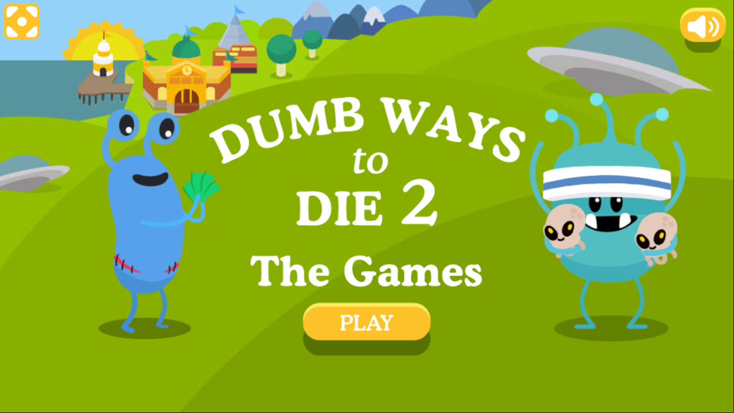 Dumb Ways to Die 2 The Games Game Welcome Screen Screenshot.