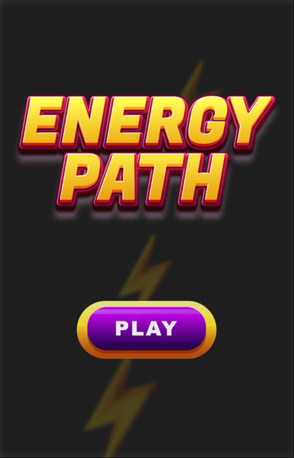 Energy Path Game Welcome Screen Screenshot.