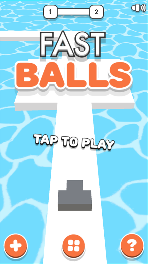 Fast Balls Game Welcome Screen Screenshot.