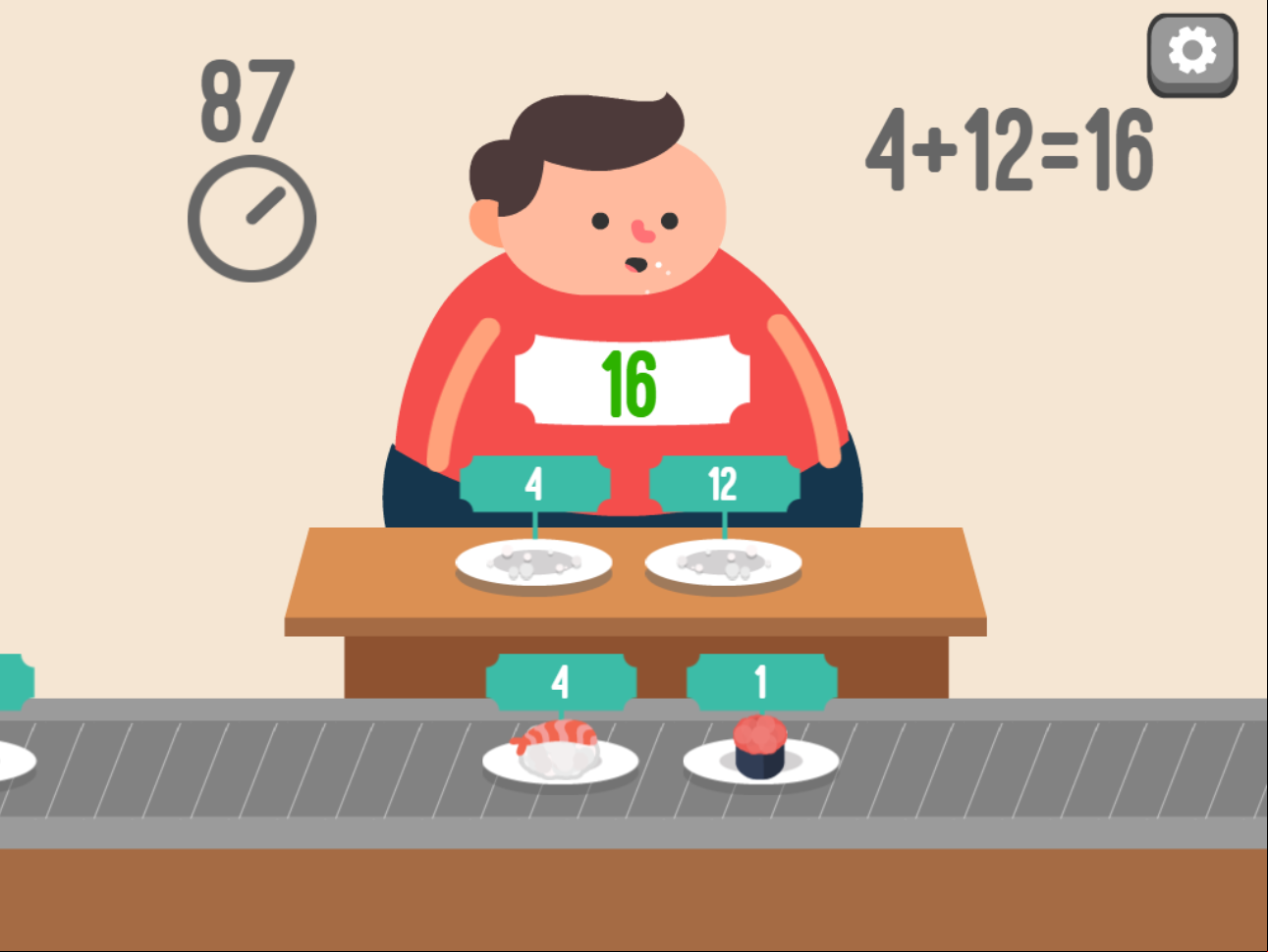 Feed Math Game Screenshot.