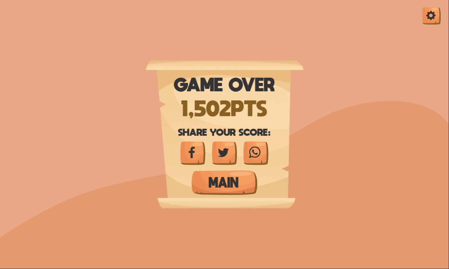 Find MiniMe Game Over Screenshot.