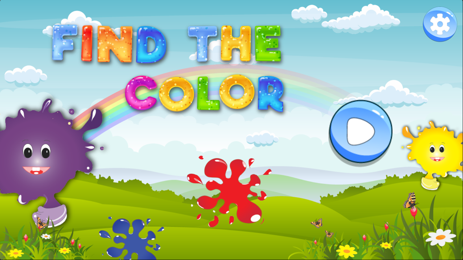 Find The Color Game Welcome Screen Screenshot.