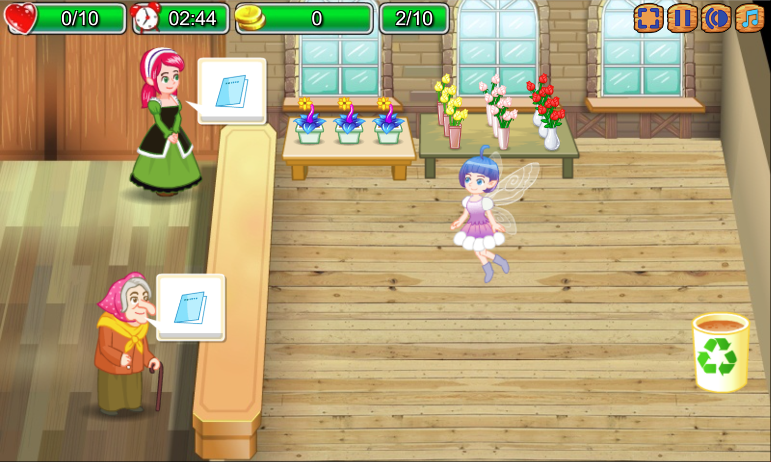 Flower Shop Game Screenshot.