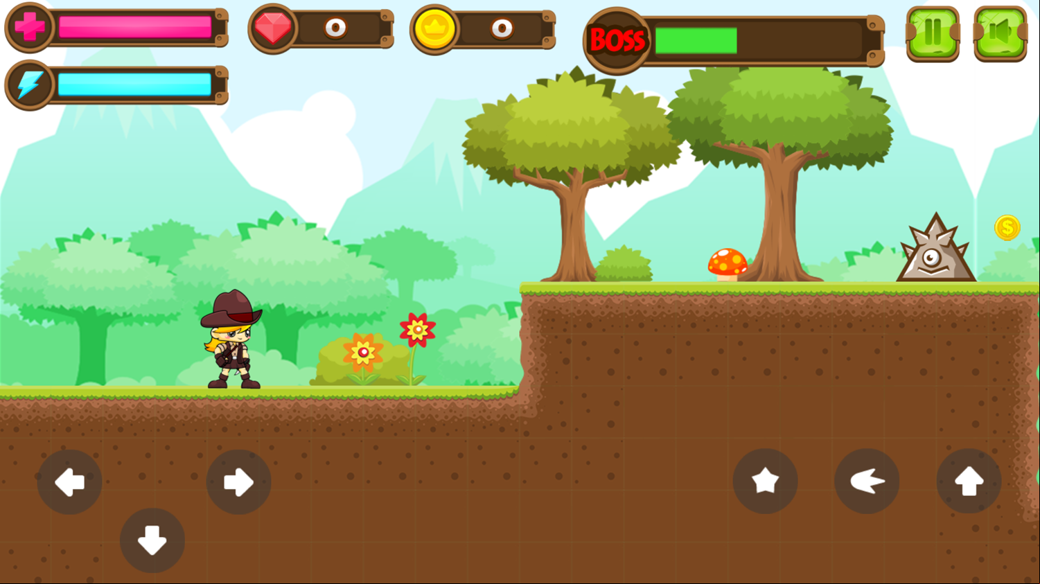 Forrest Treasure Game Level Start Screenshot.
