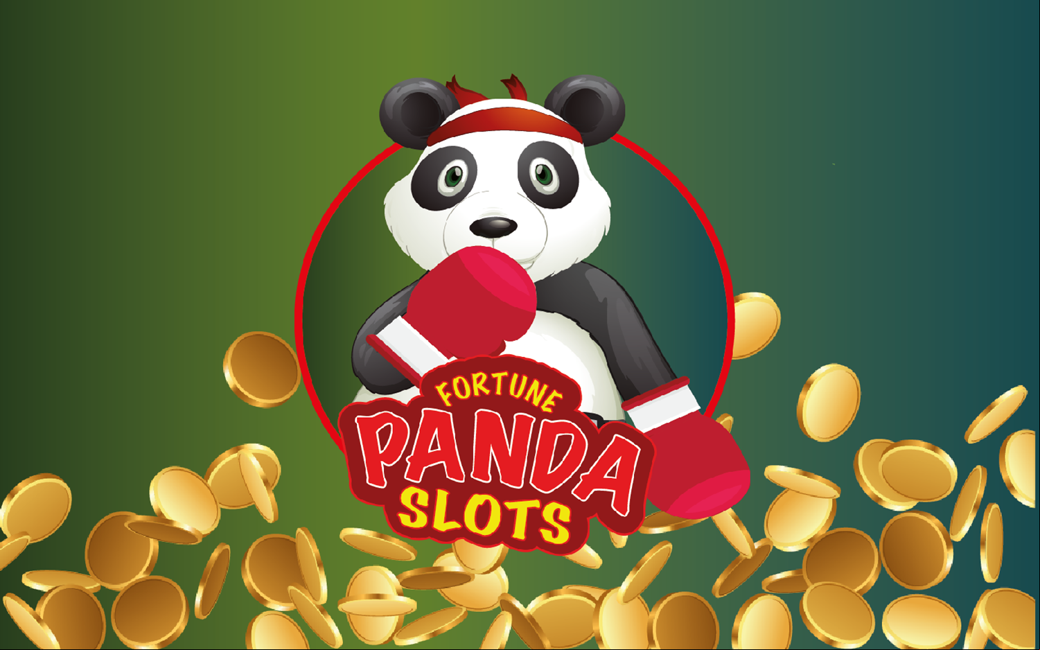 Fortune Panda Slots Game Welcome Screen Screenshot.