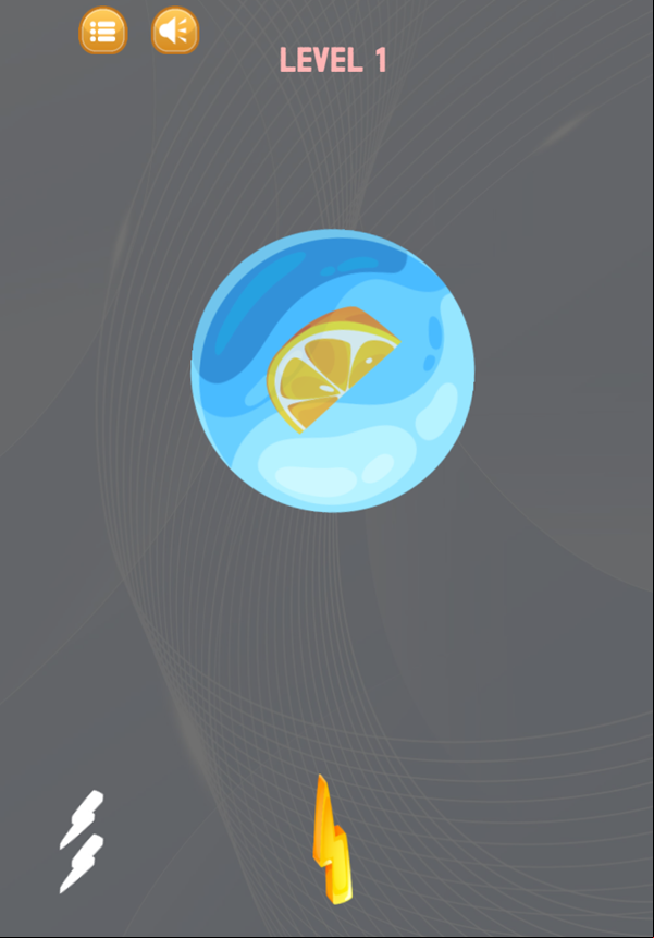 Fruit Energy Game Welcome Screen Screenshot.