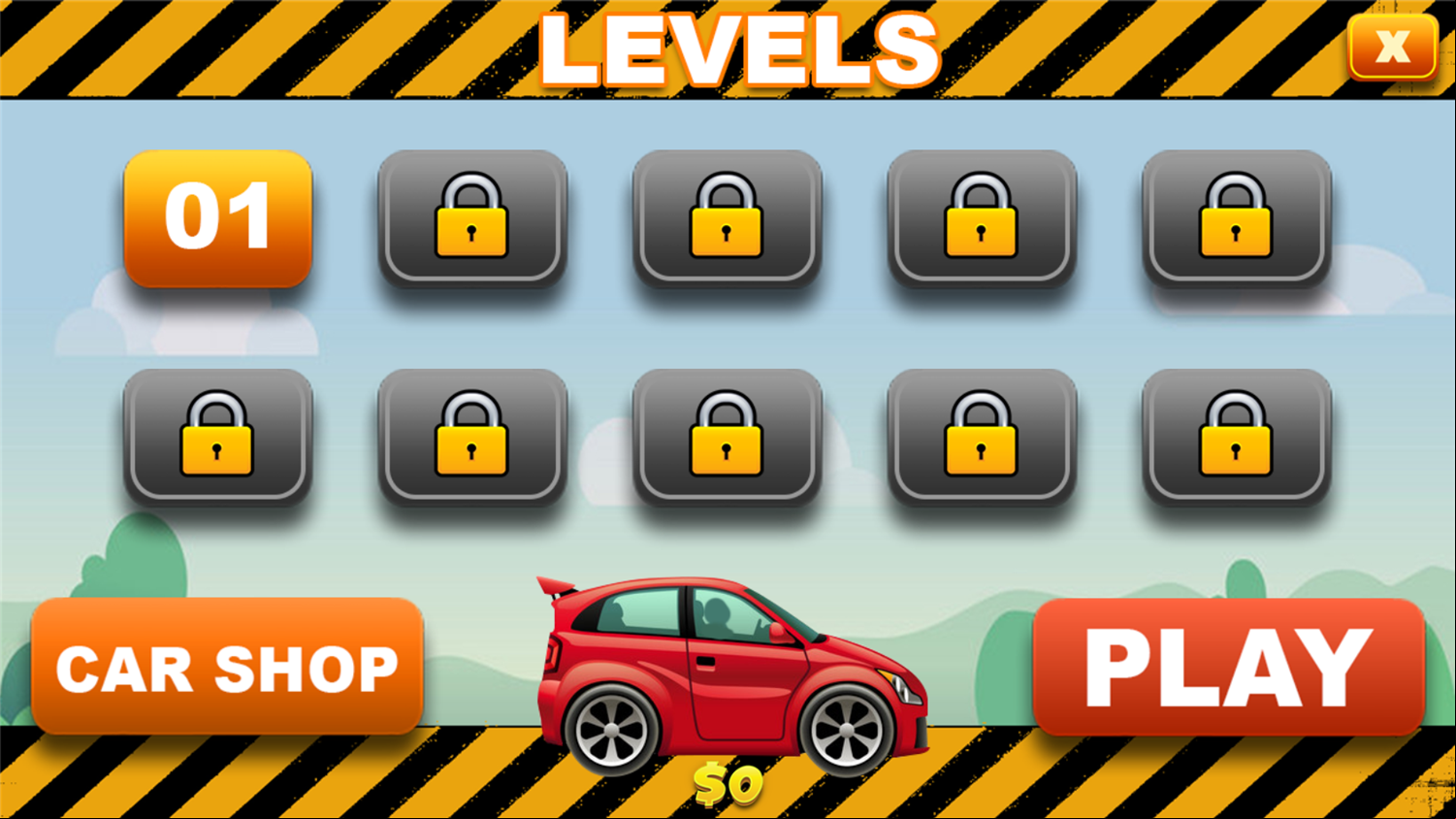 Fun Racer Drawing Path Game Level Select Screenshot.