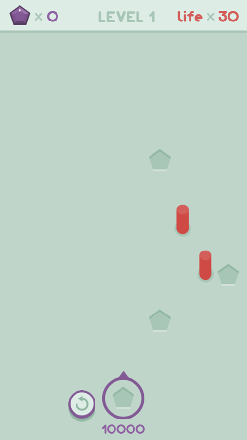 Gems Shot Game Start Screenshot.