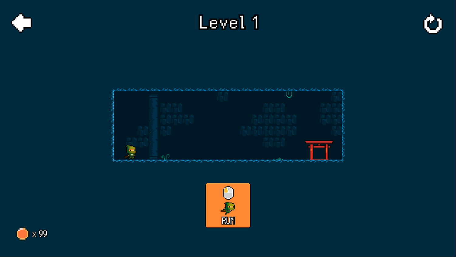Getaway Ninja Game Running Instructions Screenshot.