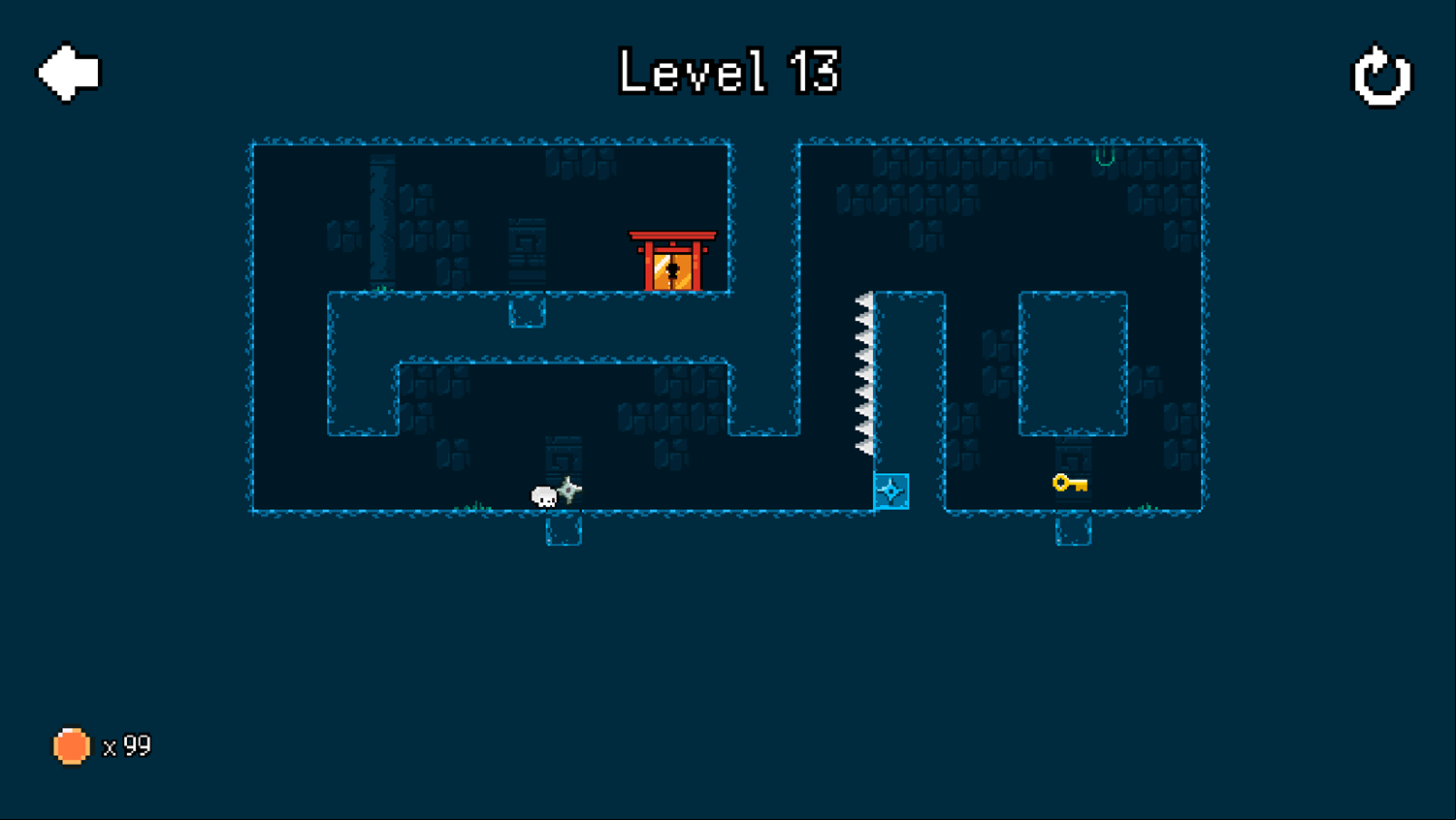 Getaway Ninja Game Level With Shuriken Switches Screenshot.